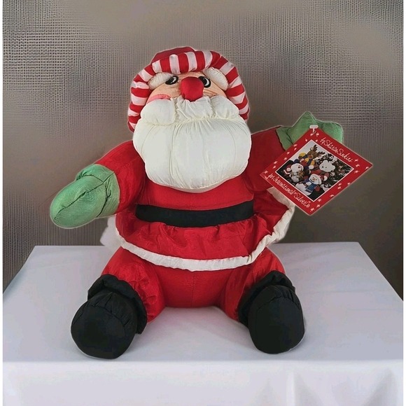 Sharon Simpkins Parachute 13" Santa Claus Plush Stuffed Vtg NWT New - Picture 1 of 12
